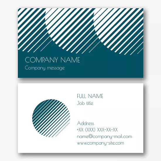 Universal business card template