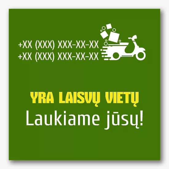 Kurjerių tarnybos reklamjuostės Šablonas