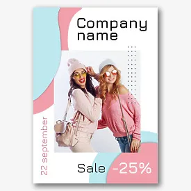 Clothing store poster template