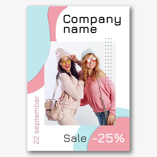 Clothing store poster template