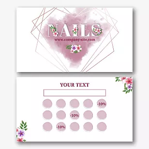 Manicure master's business card template