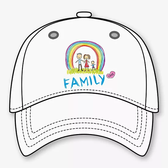 Beisbolo kepuraitės raštas su spauda