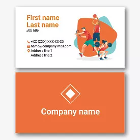Athlete's business card template