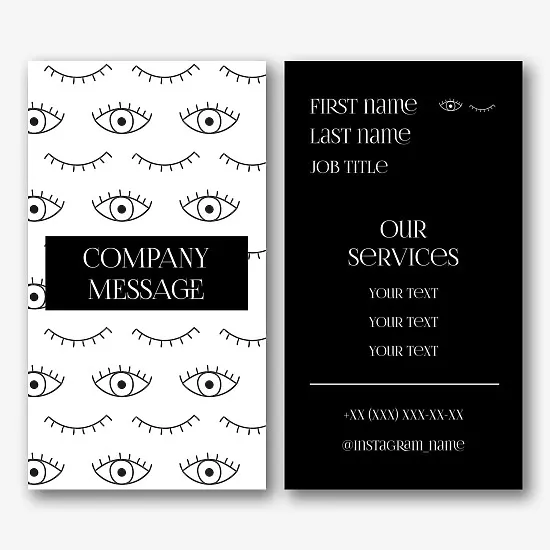 The template of the business card of the master of building up