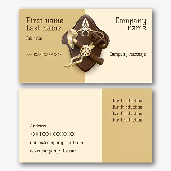 Blacksmith's business card Template