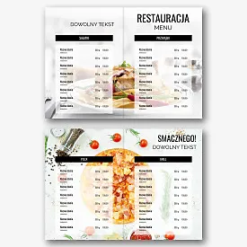 Szablon menu restauracji