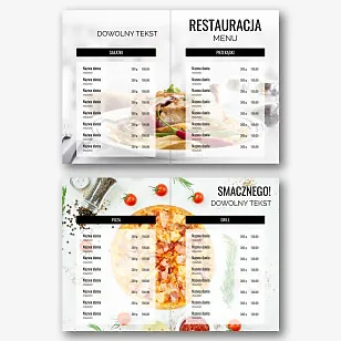 Szablon menu restauracji