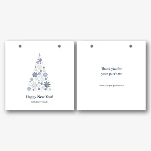 Package template with snowflakes