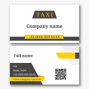 Taxi service business card template