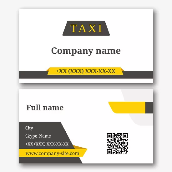 Taxi service business card template