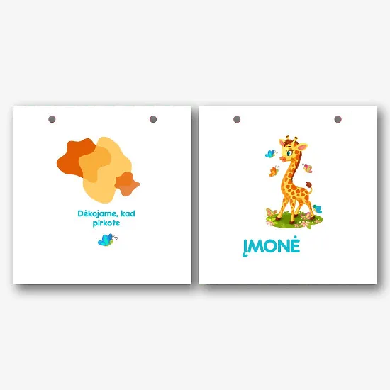 Vaikų parduotuvės popierinio maišelio šablonas