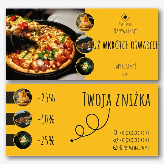 Szablon ulotki pizzerii