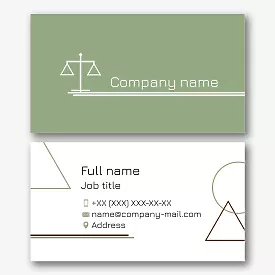 Lawyer's business card template