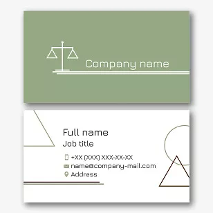 Lawyer's business card template