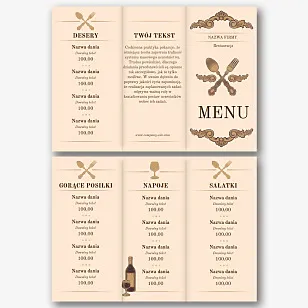 Szablon menu restauracji Retro