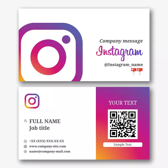 Instagram business card template