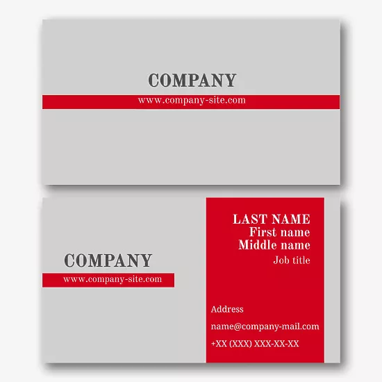 Template for a simple stylish business card