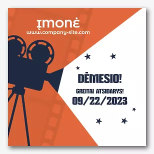 Kino Teatro Reklamjuostės Šablonas