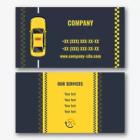 Taxi business card template 