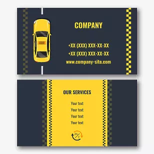 Taxi business card template 