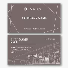 Architect's business card template