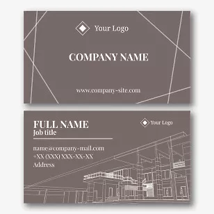 Architect's business card template