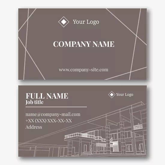Architect's business card template
