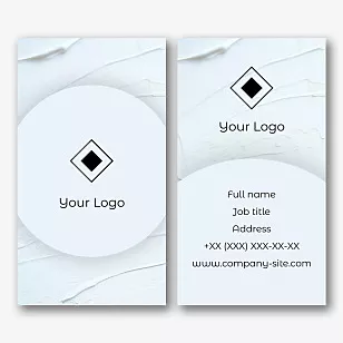 Template for a concise abstract business card