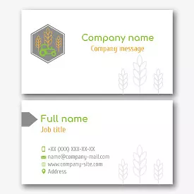 Business card template for agricultural machinery enterprises