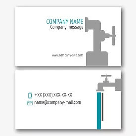 Plumbing business card template