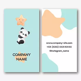 Children's business card template