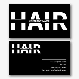 Barber's business card template