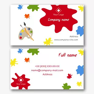 Art School business card template
