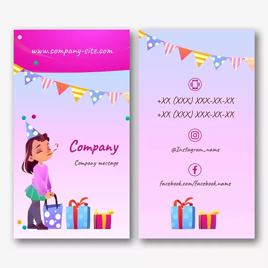 Holiday Agency business card template