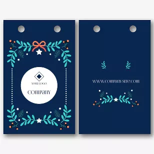 Christmas package template with logo