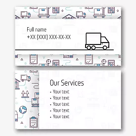 Logistician's business card template