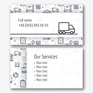 Logistician's business card template