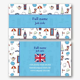 English teacher's business card template