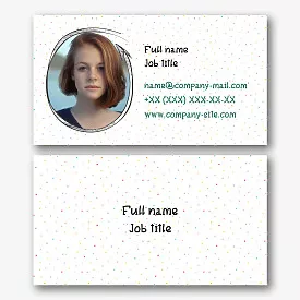 Personal business card template with photos