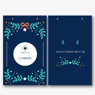 Christmas package template with logo