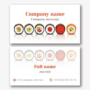 Sushi Master's business card template