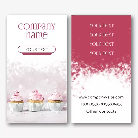 Pastry chef's business card template