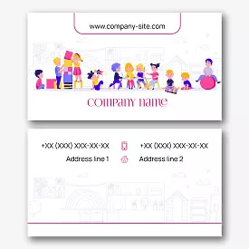 Private Kindergarten business card template