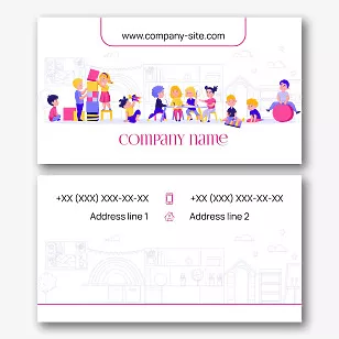 Private Kindergarten business card template