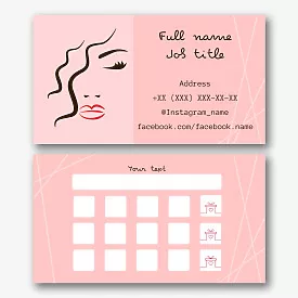 A business card template for a makeup artist stylist