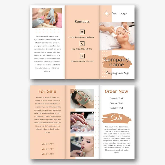 Beauty salon booklet template