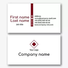 Template of a strict concise business card