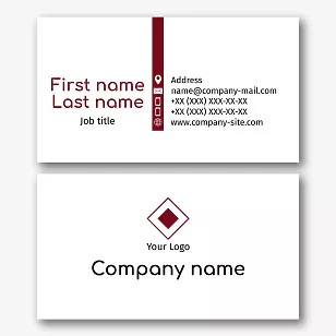 Template of a strict concise business card