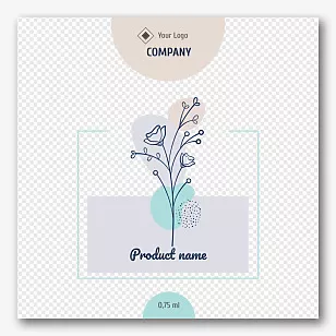 Label template for cream packaging