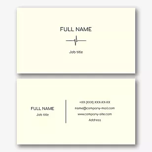 Cardiologist's business card template